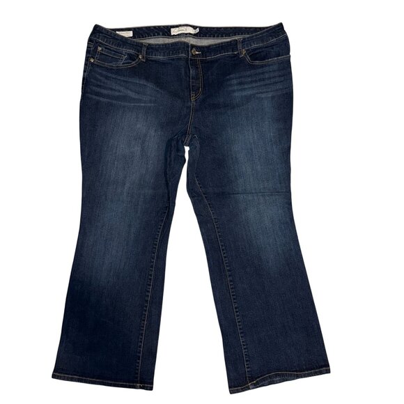 Torrid Plus Size Relaxed Bootcut Jeans Womens 26S 29 Denim Stretch Dark Wash - Picture 2 of 8